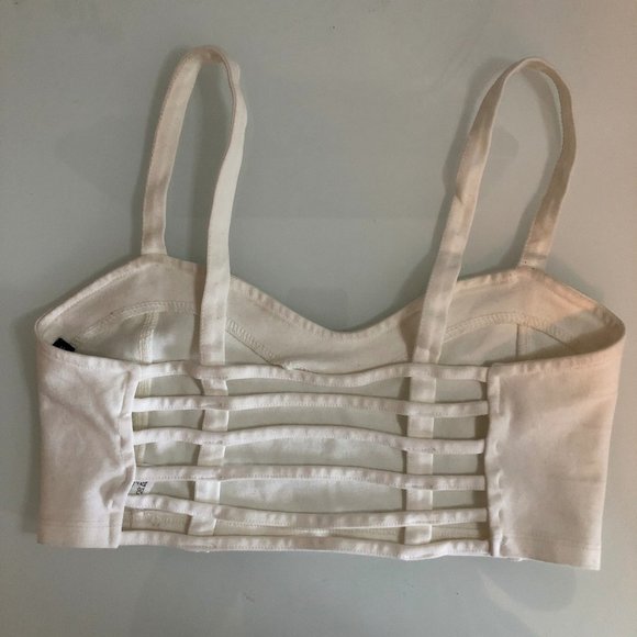 Brandy Melville White Open Back Bralette - Picture 3 of 3